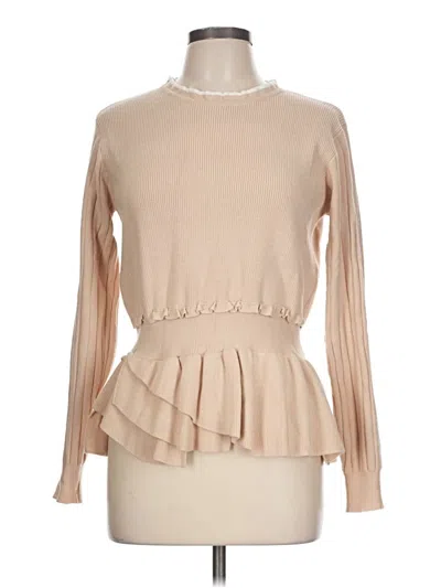 Pre-owned Gracia Long Sleeve Turtleneck In Tan
