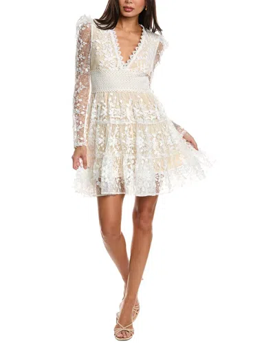 Gracia Mesh Mini Dress In White