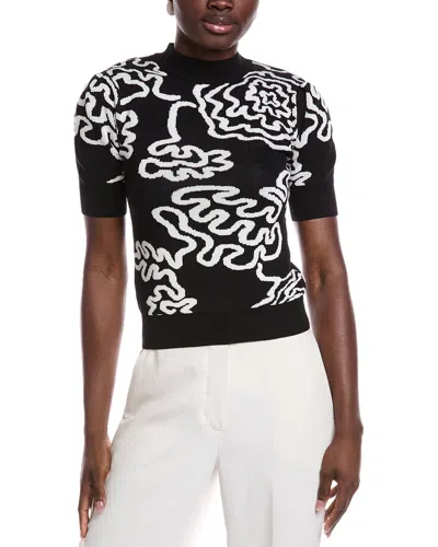 Gracia Mock Neck Sweater In Black