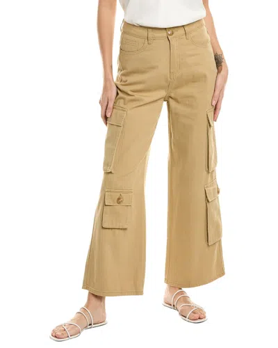 Gracia Olive Baggy Cargo Jean In Neutral