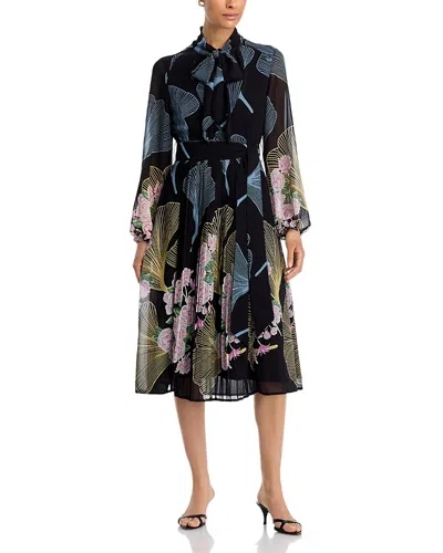 Gracia Oriental Print Dress In Multi