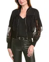 Gracia Patchwork Lace Embroidered Zip-up Jacket