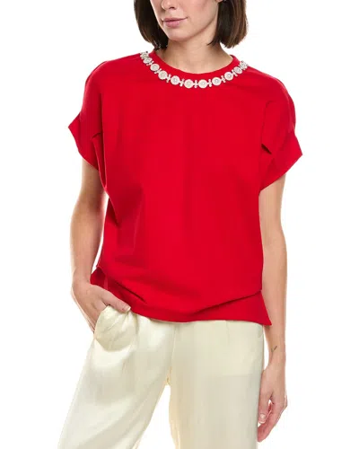 GRACIA PEARL WORK ROUND NECK TOP