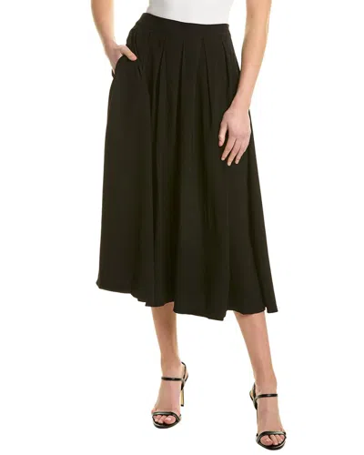 Gracia Pleated A-line Skirt In Green