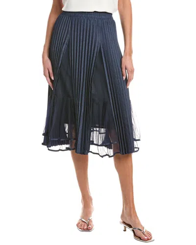 Gracia Pleated Skirt In Blue