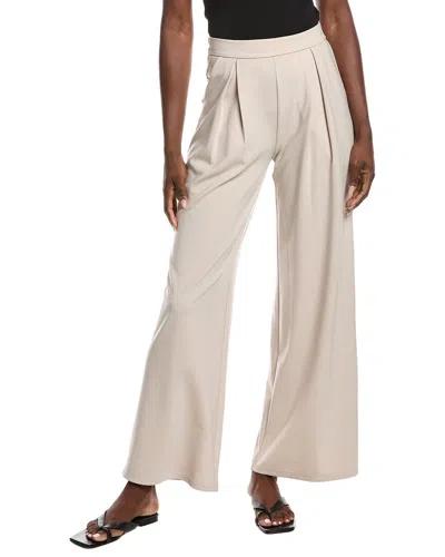 Gracia Pleated Wide Leg Pant In Neutral