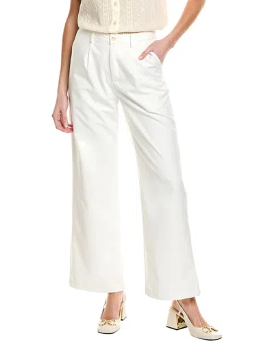Gracia Pleated Wide Leg Pant In White