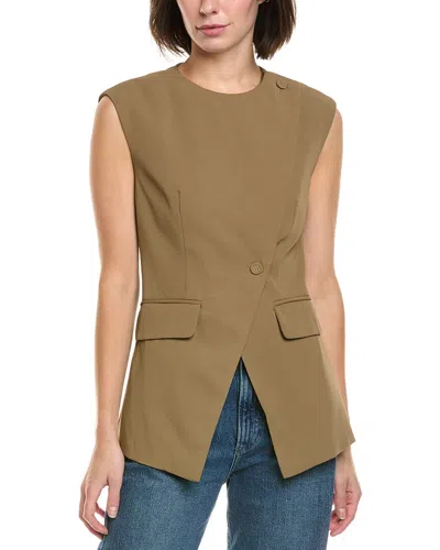 Gracia Ponte Vest Top In Brown