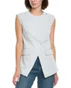 Gracia Ponte Vest Top In White