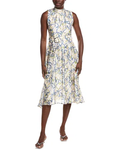 Gracia Printed Sleeveless Waist Band Dress In Multi