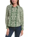 Gracia Printed Top In Green