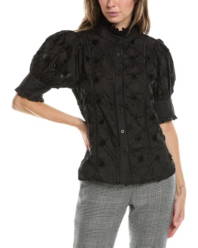 Gracia Puff Sleeve Shirt In Black