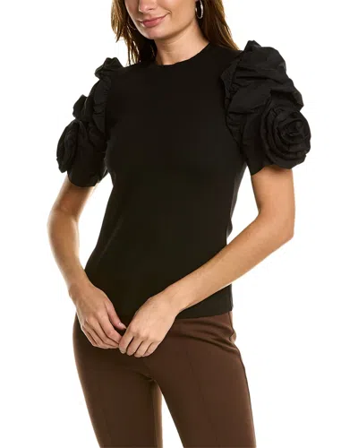 Gracia Puff Sleeve Top In Black
