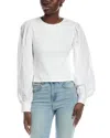 Gracia Puff Sleeve Top In White