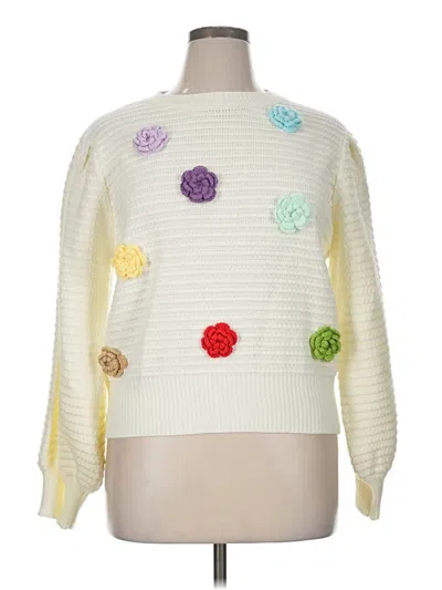 Gracia Pullover Sweater In White