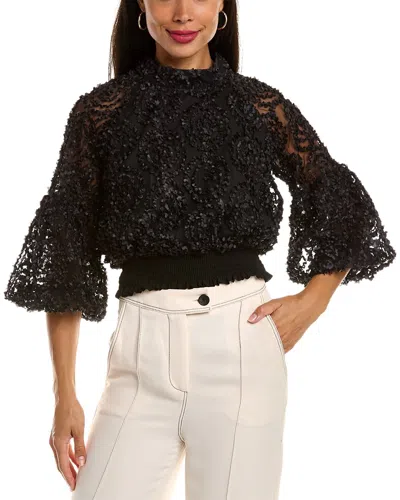 GRACIA RIBBON MESH BLOUSE