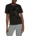 Gracia Rose Applique T-shirt In Black
