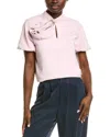 Gracia Rose Detail Puff Sleeve Top In Pink