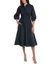 Gracia Ruched A-line Dress In Blue