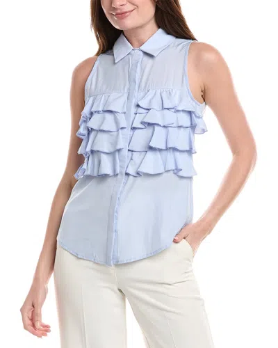 GRACIA GRACIA RUFFLE FRONT BLOUSE