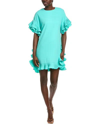 Gracia Ruffle Sleeve Dress In Green