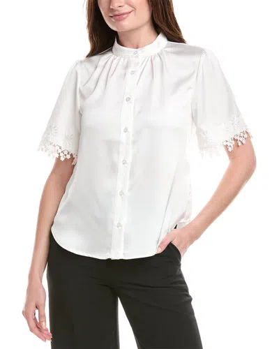 Gracia Satin Blouse In White
