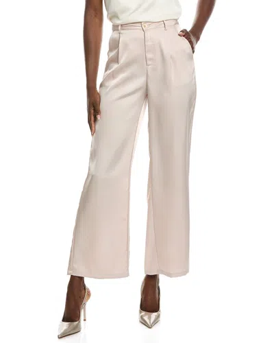 Gracia Satin Wide Leg Dress Pant In Neutral