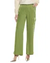 Gracia Satin Wide Leg Pant In Green