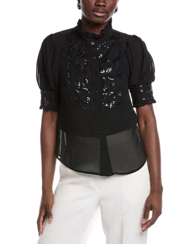 GRACIA SEQUIN CHIFFON BLOUSE