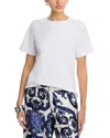 Shop Gracia Sequinned Applique Tee In White