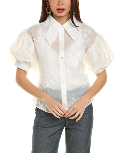 Gracia Sheer Shirt In White