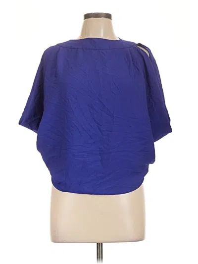 Pre-owned Gracia Short Sleeve Blouse In Blue