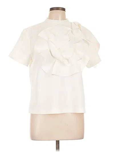 Pre-owned Gracia Short Sleeve Blouse In Ivory