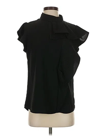 Pre-owned Gracia Short Sleeve Turtleneck In Black