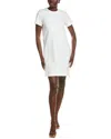 Gracia Side Pattern Shift Dress In White