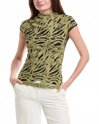 GRACIA SKIA CAP SLEEVE TOP IN GREEN