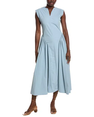 Gracia Sleeveless Midi Dress In Blue
