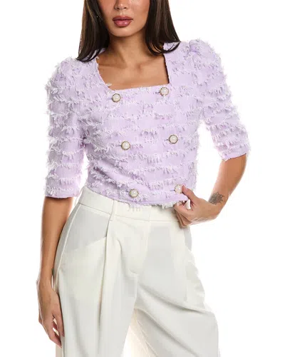 Gracia Square Neck Jacket In Purple