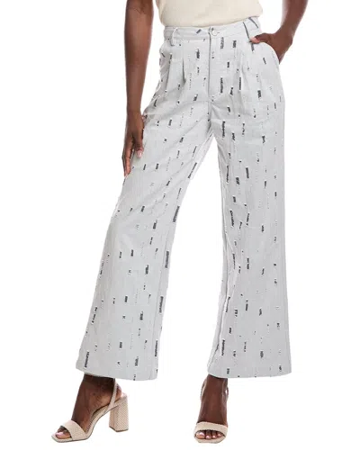 Gracia Straight Fit Pant In White