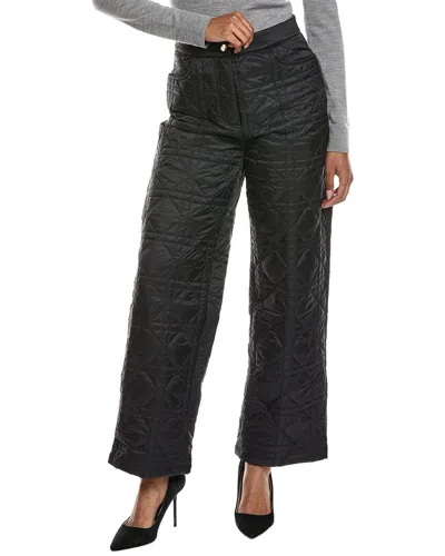 Gracia Straight Leg Quilted Puffer Pant In Black