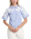 Gracia Stripe Blouse In Blue
