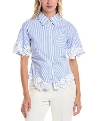 Gracia Stripe Blouse In Blue