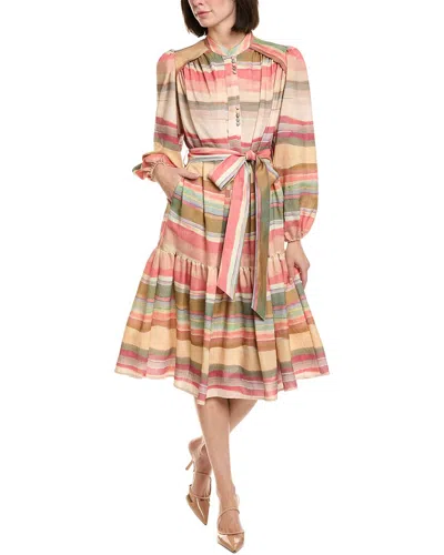 GRACIA STRIPED MIDI DRESS