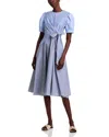 Gracia Striped Side Tie Short Sleeve Dress