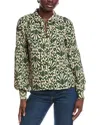 Gracia Tiered Blouse In Green