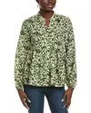 Gracia Tiered Blouse In Green