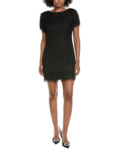 Gracia Tinsel Fringe Style Mini Dress In Black