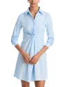 Gracia Twist Knot Cotton Dress In Blue
