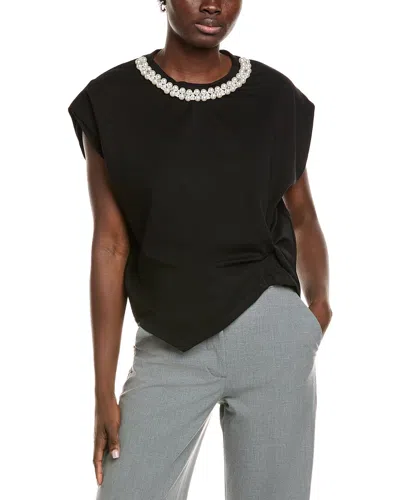 Gracia Twist Knot Top In Black