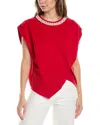 Gracia Twist Knot Top In Red